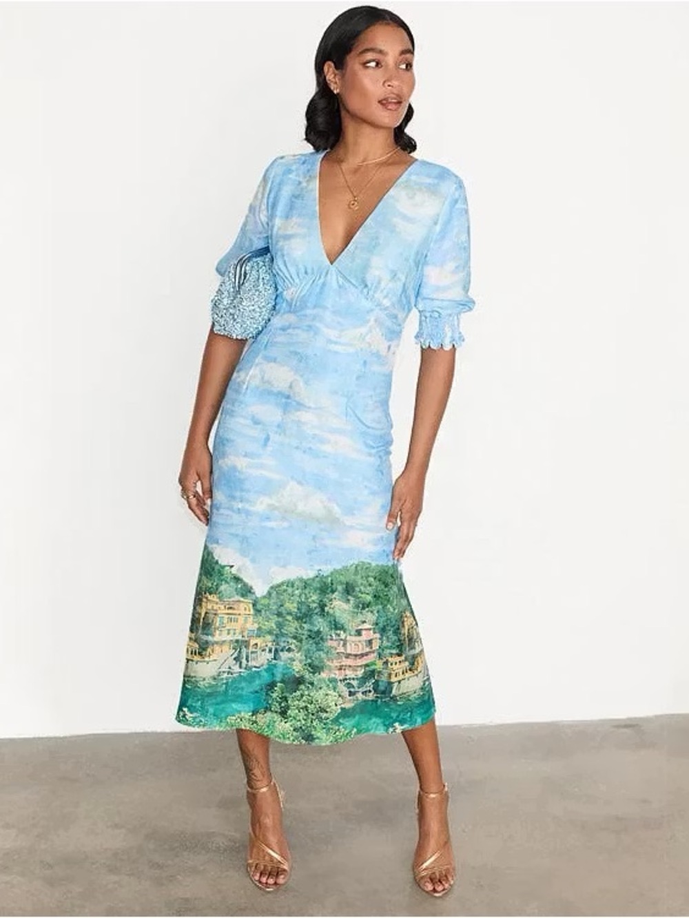 Never Fully Dressed Lake Como Midi Dress